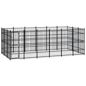 Outdoor Dog Kennel Steel 178.6 ft��