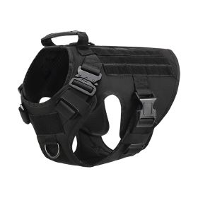 Outdoor Tactical Dog Vest For Large Dogs (Option: Black-L)